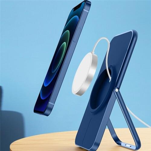 Foldable Metal Wireless Charger Holder Fast Charging Mount Desktop Bracket for iphone 12 Phone Wireless Charging Accessories