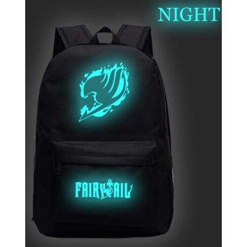 Fairy Tail Luminous Backpack kids Boys Girls School Bags Men Women Laptop Mochila Teens Back to College Rucksack Fairy Tail