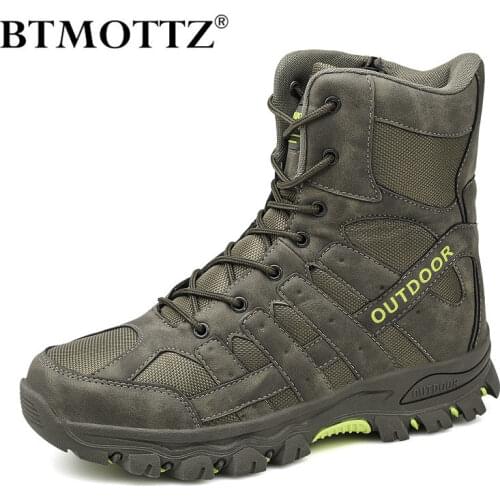 Tactical Military Boots Men Special Force Desert Combat Army Boots Outdoor Male Hunting Hiking Ankle Boots Men Winter Work Shoes