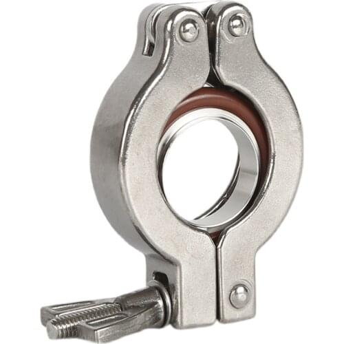 Stainless Steel SS 304 Triclamp Vacuum Hinge Wing-Nut Clamps Tri-clamp Connection with SS304 Centering Bracket & Fluorine O-Ring
