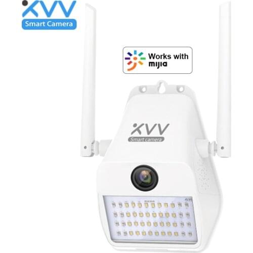 Xiaovv Smart IP Camera D7 1080P Outdoor Night Vision Webcam Wireless Monitoring High Definition with Wall Lamp for Mi Home APP