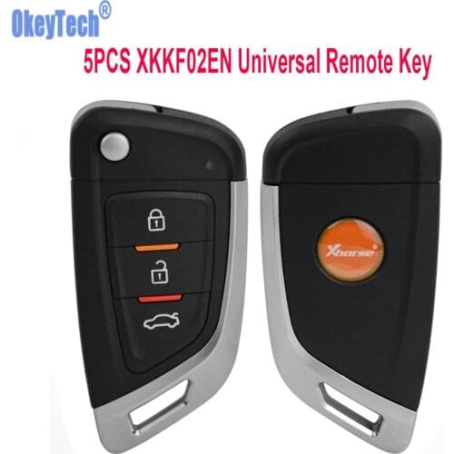 5PCS/Lot Xhorse XKKF02EN Universal Remote Car Key 3 Buttons For Knife Style for VVDI VVDI2 Key Tool English Version