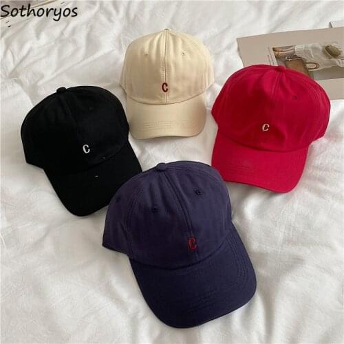 Women Baseball Caps Hipster Unisex Couple Letter Embroidery Adjustable Hip Hop Korean Style All-match Hats Streetwear Students