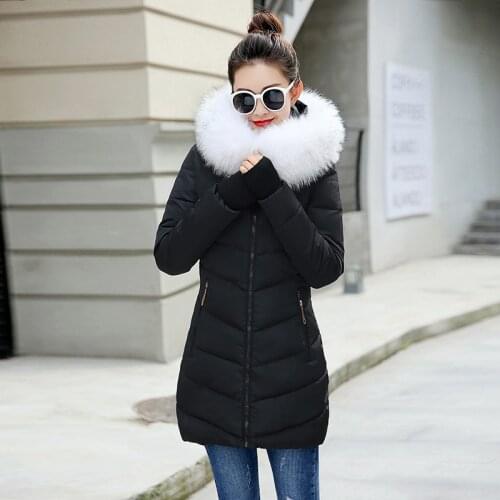 Long coat women New 2019 Winter Jacket Women Coats faux fur coat Female Parka black Thick Cotton Padded Lining Ladies S-3XXXL