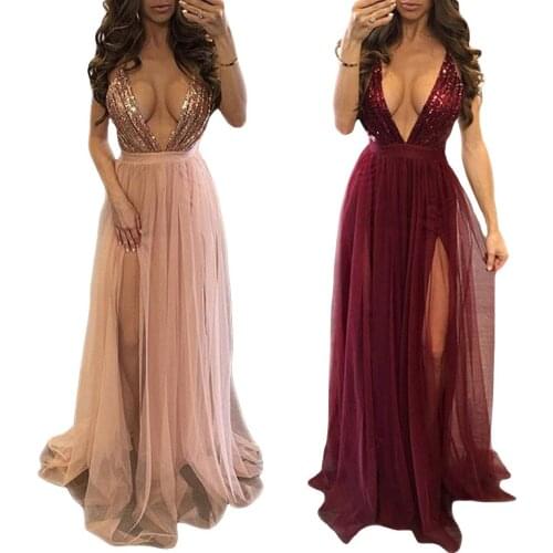 2018 New arrive Backless women Runway Sexy v-neck Spaghetti Strap Summer Star mesh sequins Vintage dress