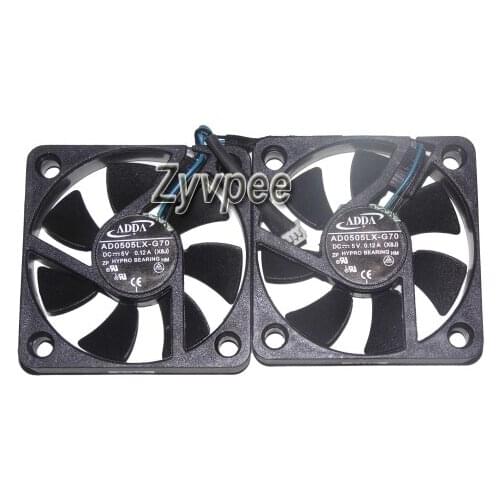 Zyvpee 50x50x10mm AD0505LX-G70 X8J 5V 0.12A 2Wire For HP V20 V25 CPU Cooler Fan twins fan