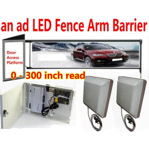 0~300 inch long distance read an ad Arm LED Light Barrier gate Access controller Car Park gate with Vehicle Barrier machine kits