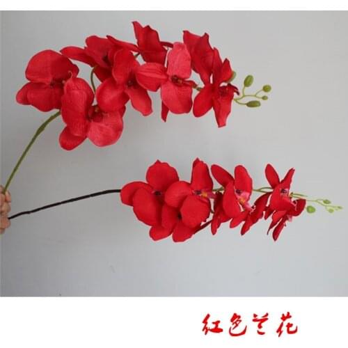 10Pcs/lot Fake Single Stem Vanda Phalaenopsis Oncidium Moth Orchid for Wedding Home Artificial Decorative silk Flowers