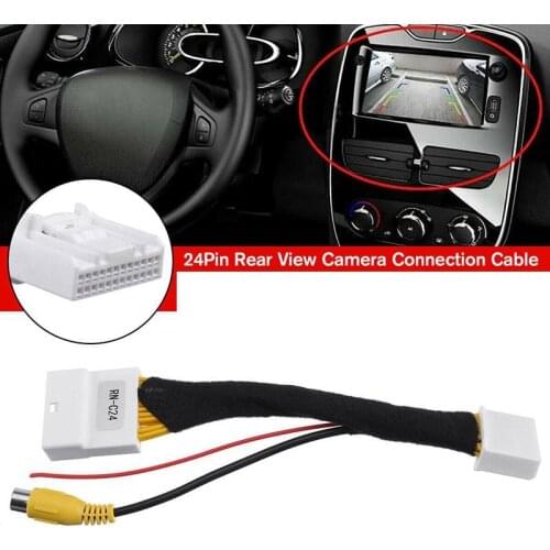 24 Pin Adapter Rear View Camera Connection Cable for Renault&Dacia for Opel for Vauxhall for Clio 4 2012-Up