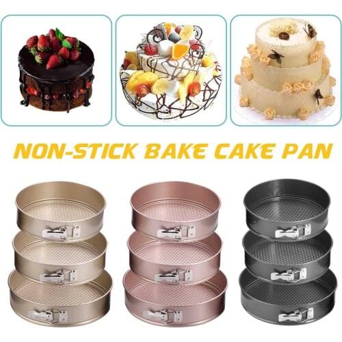 3Pcs/set 8-11in Baking Cake Mold Tin Round Cake Baking Pan Nonstick Leakproof Cheesecake Removable Bottom For Kitchen Cake Tool
