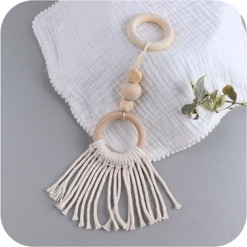 3Pcs/Set Nordic Style Baby Play Gym Frame Pendants Wooden Activity Gym Frame Stroller Hanging Pendants Baby Play Toys