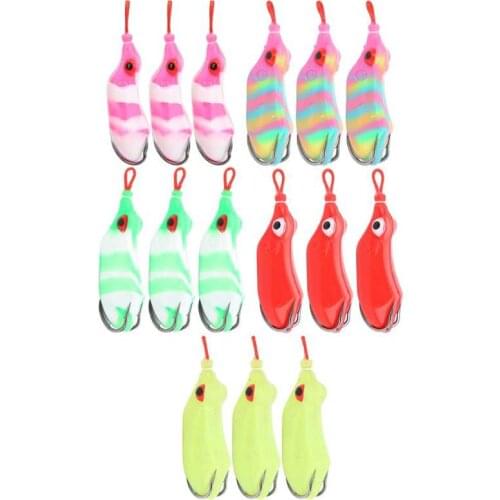 3Pcs Soft Fishing Bait Artificial Fishing Lures Colorful Lure Baits Lifelike Plastic Fishing Swimbait Kit