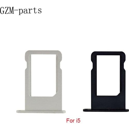 GZM-parts Sim Cards Adapters For iPhone 5 5G Sim Card Tray Slot Holder Replacement Acessories