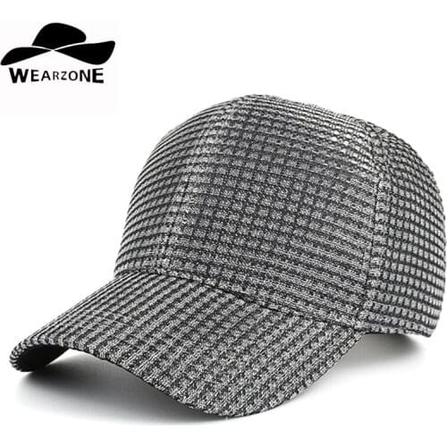 WEARZONE Men Baseball Cap Women Drake Snapback Hat Bone Gold Silver Silk Thread Plaid Casquette Gorras