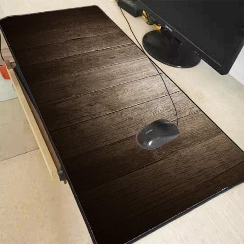 XGZ Wood Texture Large Gaming Mouse Pad Gamer Locking Edge Keyboard Mouse Mat Gaming Desk Mousepad for CS GO LOL Dota Game XXL