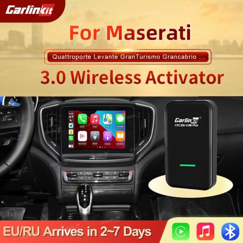 Carlinkit 3.0 Wireless Carplay Dongle Adapter For Maserati Levante Ghibli Quattroporte Gran Cabrio Gran Turismo 2015-2021 IOS 14
