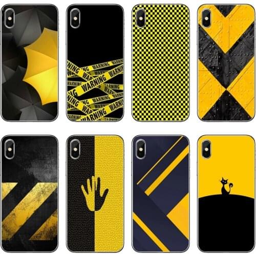 Black Yellow pattern Accessories Phone Case For Huawei P40 P30 P20 Pro P10 P9 Lite Y5 Y6 Y7 Y9 P Smart Plus 2018 2019