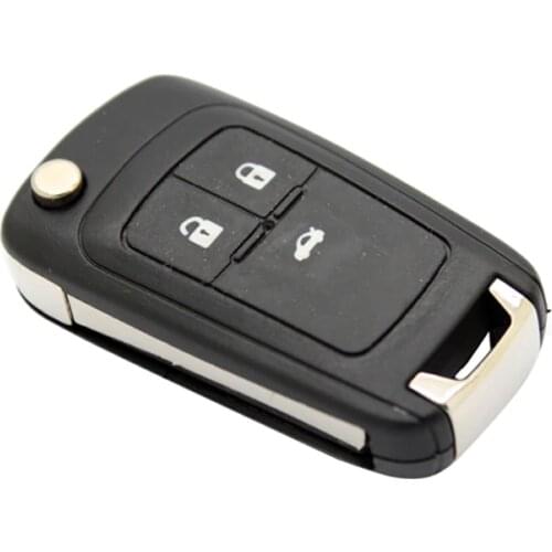HAUSNN Folding Flip Key Shell Case For Chevrolet Cruze Spark Aveo Captiva Remote Car Switchblade Cover Fob 3 Button HU100 Blade