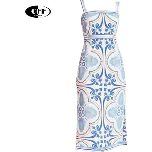 Designer Runway Beach Chic Summer Midi Dresses Light Zevity Festival Clothing Boho Sexy Backless Spaghetti Strap Dress Women ZA