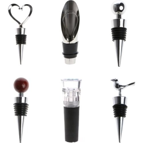 Elegant Love Heart Shaped Twist Thread Sealed Wine Bottle Stopper For Bar