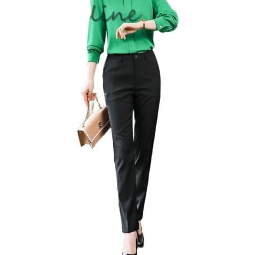 Elegant Black Slim Hips Women Formal OL Styles Business Work Wear Pants Trendy Skinny Leggings Ladies Trousers Capris OL Styles