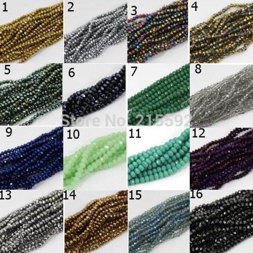 Beautiful Crystal Beads For African Jewelry 6mm Mixed Colors Glass Crystal Beads Strands DIY Jewelry Beads Free Shipping CB004