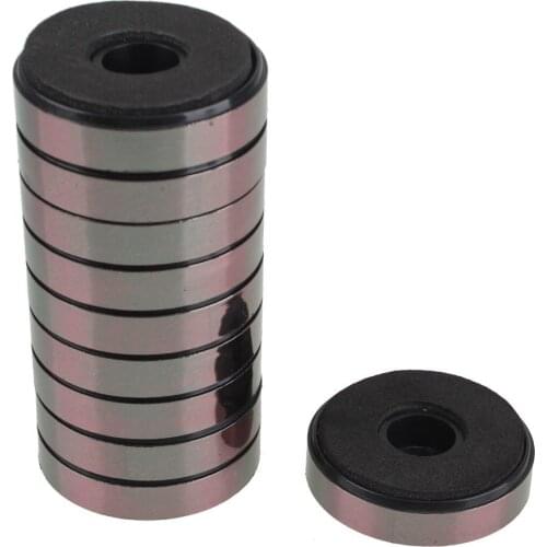 40mm x 10mm Round Isolation CD Player Audio Speaker Anti Vibration Feet Pad Stand Grey Pack of 10