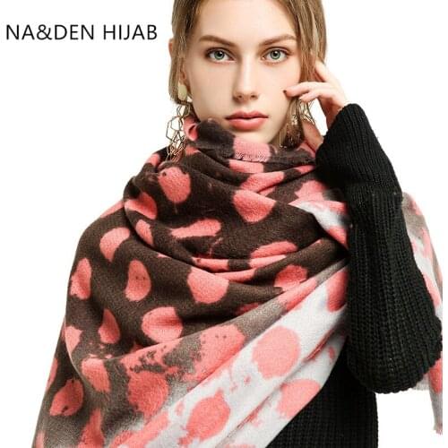 Fashion Hi-Q ladies wraps Solid shalws Muslim hijab Winter scarf Dot pattern scarves Acrylic Islamic scarf Long muffler 7pcs/lot