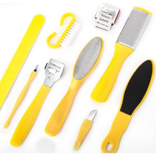 8/11 in 1 Professional Foot Care Kit Pedicure Tools Set Stainless Steel Foot Rasp Foot Dead Skin Remover Clean Toenail Care Kit