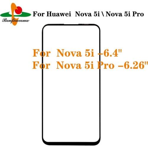 10Pcs\lot For Huawei Nova 5i GLK-AL00 GLK-TL00 \ Nova 5i Pro 5iPro Front Touch screen Panel LCD Outer Screen Glass Cover Lens