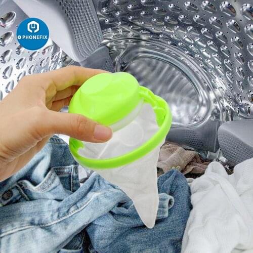 Floating Pet Fur Catcher Lint Filter Bag Hair Removal Catcher Filter Mesh Pouch Cleaning Bag for Washing Machine Household Tools