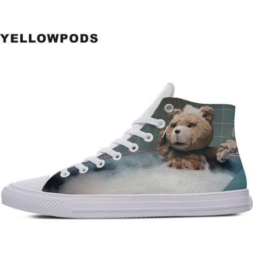 Non-Leather Casual Shoes Ted Funny Comedy Movie Hot Cool Fashion Casual Canvas Shoes High Top Breathable for Men Women
