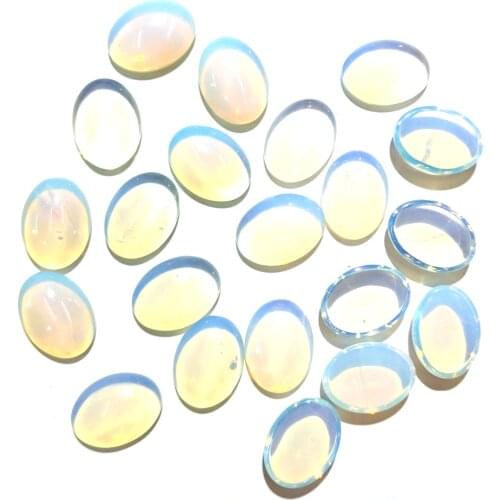 Natural Stone Opal Cabochon Beads Flat Back Oval shape No Hole Loose Beads For jewelry making DIY Ring Necklace accessories