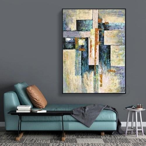 Hand painted canvas oil painting abstract painting wall decoration for living room modern pictures green large Original artwork
