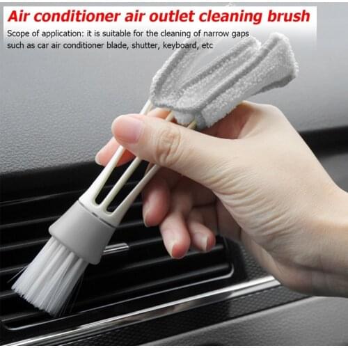 Car Air Conditioner Vent Brush Microfibre Car Grille Cleaner Auto Detailing Blinds Duster Brush Car-styling Auto Accessories