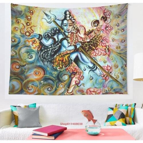 Shiva Shakti tapestry Wall Tapestry Wall Hanging Wall Decor Bedspread Wall Art Coverlet Bedding Curtain Personalized Table