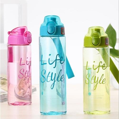 Sports Water Bottles 600ML 700ML Tour Outdoor Sport School Leak Proof Seal Water bottle Plastic Portable Drinkware Water Bottles