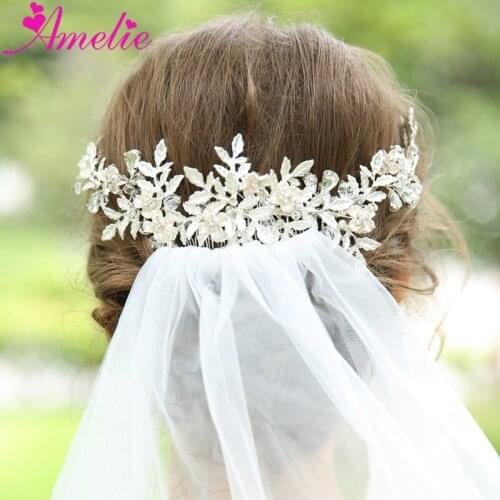 Engagement Party Hair Comb Floral and Crystal Bridal Hair Side Combs Wedding Favors Accessories Women Headpiece