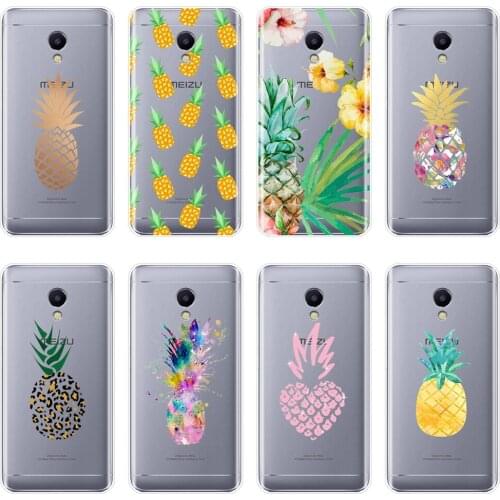 TPU Back Cover For Meizu M2 M3 M5 M6 Note Cute Pineapple Silicone Soft Phone Case For Meizu M2 M3 M3S M5 M5C M5S M6 M6S M6T Case