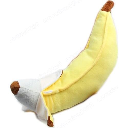 1pc Novelty Pillow Cushion Gift PP Cotton Skinned Banana Plush Toy Y4QA