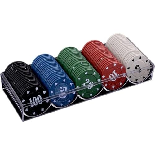 100 Pcs Texas Poker Chips Professional Las Vegas Card Game Counting Bingo Token Casino Poker Chips Set Digital Chips Blackjack