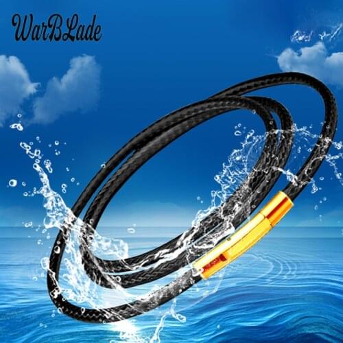 2/3mm Black Leather Cord Necklace Cord Wax Rope Lace Chain With Stainless Steel Magnetic Clasp For DIY Necklaces Jewelry 40-80cm