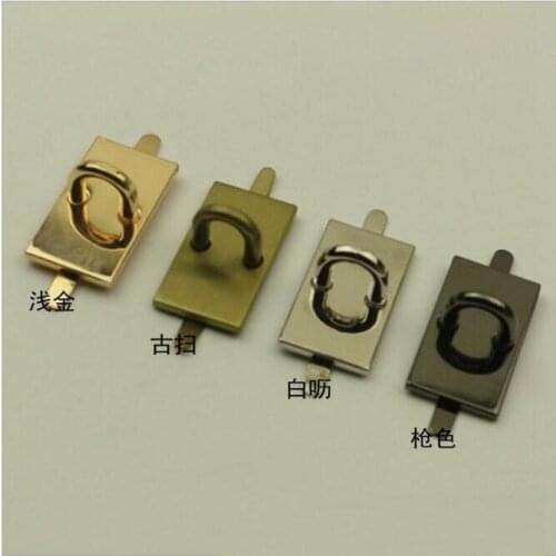 20 PCS/lot) DIY handmade leather bags handbags pendant base pole lock plate bag hook metal accessories