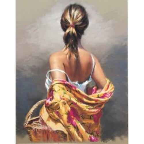 Needlework 5D Diamond Painting Beauty Back Diamond Embroidery Diamond Mosaic Cross Stitch Full Art Fashion Crafts Gift Decor