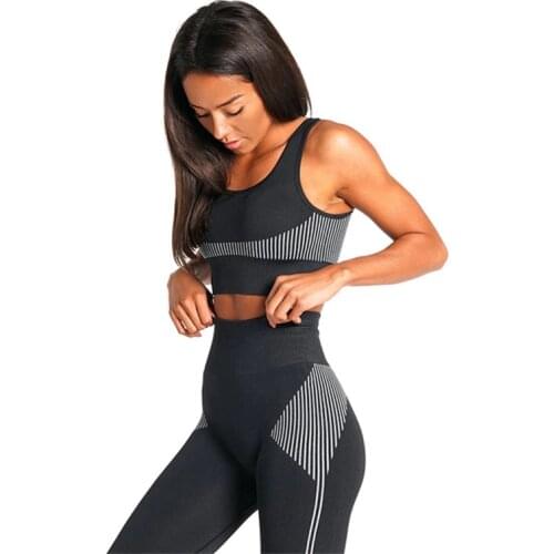 Seamless Yoga Set Women Dry Fit Two 2 Piece Tight Crop top Bra Legging Sportsuit Workout Outfit Fitness Wear Gym Sets Clothes