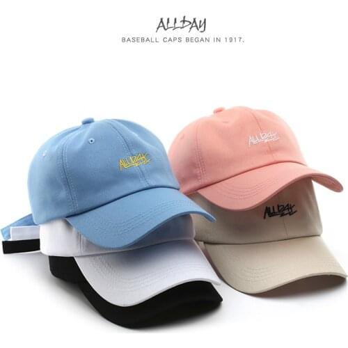 SLECKTON Fashion Baseball Cap for Women and Men Cotton "ALLDAY" Embroidery Hats Casual Snapback Hat Four Seasons Sun Cap Unisex