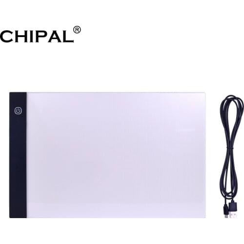 CHIPAL Three-Level Dimming Digital Tablet A4 LED Drawing Pad Light Box Tracing Copy Board Graphic Art Painting Table Panel