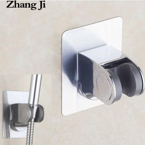 ZhangJi Traceless Shower holder Angle Adjustable Self-adhesive Shower Head Base Waterroof Durable Shower Holder No drill