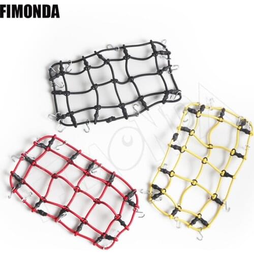Mini Elastic Luggage Net Roof Rack Storage Net With Hooks Decoration for 1/10 RC Crawler Car Axial SCX10 Traxxas TRX4 D90 CC01