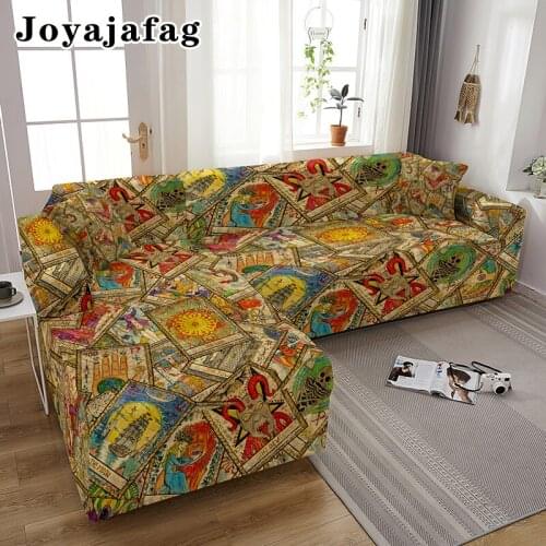 Magic Tarot Elastic Sofa Cover For Living Room All-Inclusive Boho Couch Covers Furniture Protector Slipcover 1/2/3/4 Seaters
